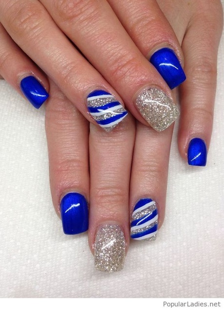 royal-blue-gel-nail-designs-21_5 Modele de unghii cu gel albastru regal