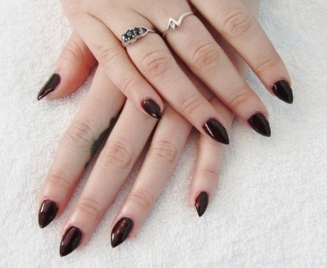 short-acrylic-stiletto-nails-62_18 Unghii scurte acrilice stiletto