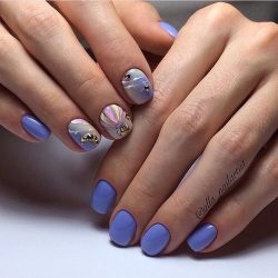 short-blue-nails-33 Unghii scurte albastre