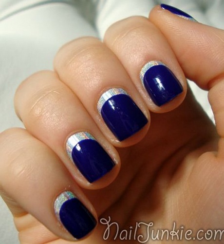 silver-and-blue-nail-art-91_16 Argint și albastru nail art