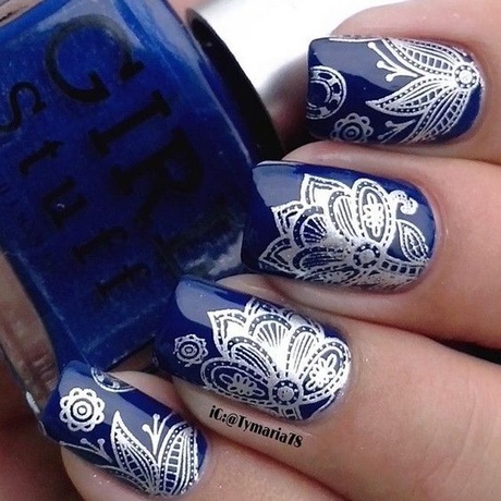 silver-and-blue-nail-art-91_18 Argint și albastru nail art