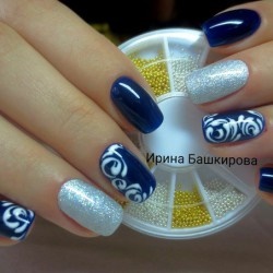 silver-and-blue-nail-art-91_4 Argint și albastru nail art