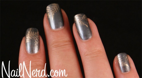 silver-and-gold-nail-art-77_20 Argint și aur nail art