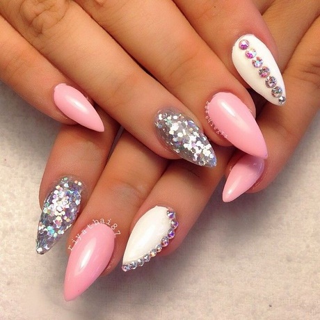 silver-and-pink-nail-art-88_16 Argint și unghii roz