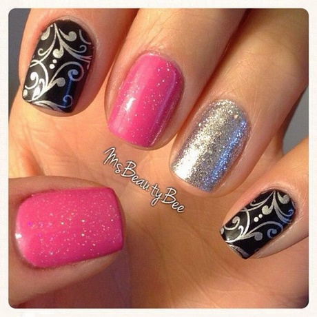 silver-and-pink-nail-art-88_4 Argint și unghii roz