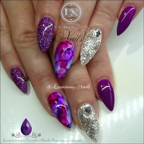 silver-and-purple-nails-95_13 Argint și unghii violet