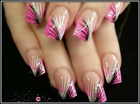 silver-gold-nail-designs-16_5 Modele de unghii de aur de argint