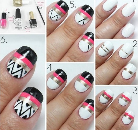 simple-nail-art-short-nails-82_14 Unghii Simple Unghii scurte