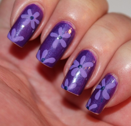 simple-purple-nail-art-designs-76_14 Modele simple de unghii violet