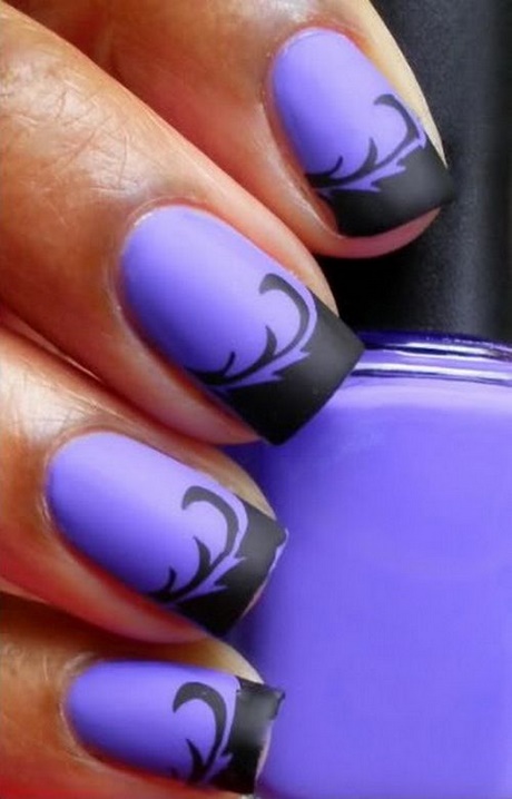 simple-purple-nail-art-designs-76_17 Modele simple de unghii violet