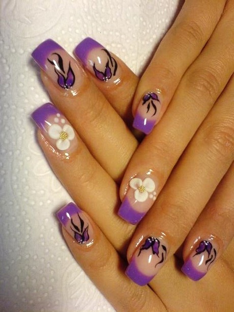 simple-purple-nail-art-designs-76_9 Modele simple de unghii violet