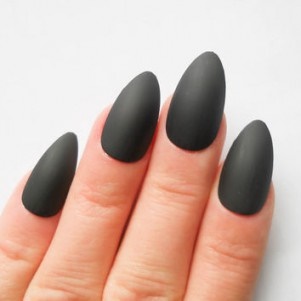 stiletto-matte-black-nails-10_17 Stiletto Unghii negre mat