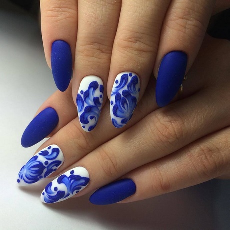 white-and-blue-nails-53_6 Unghiile albe și albastre