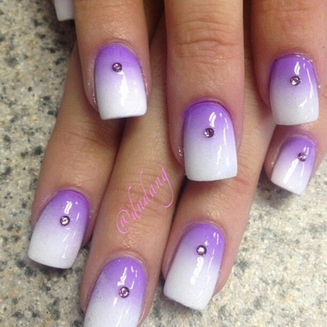 white-and-purple-nails-11_10 Unghiile albe și violete