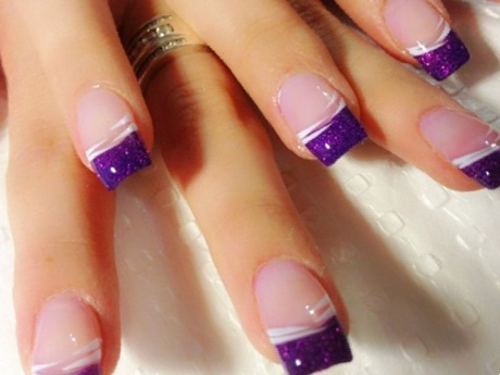 white-and-purple-nails-11_12 Unghiile albe și violete