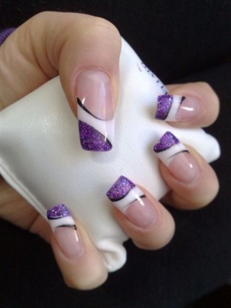 white-and-purple-nails-11_9 Unghiile albe și violete