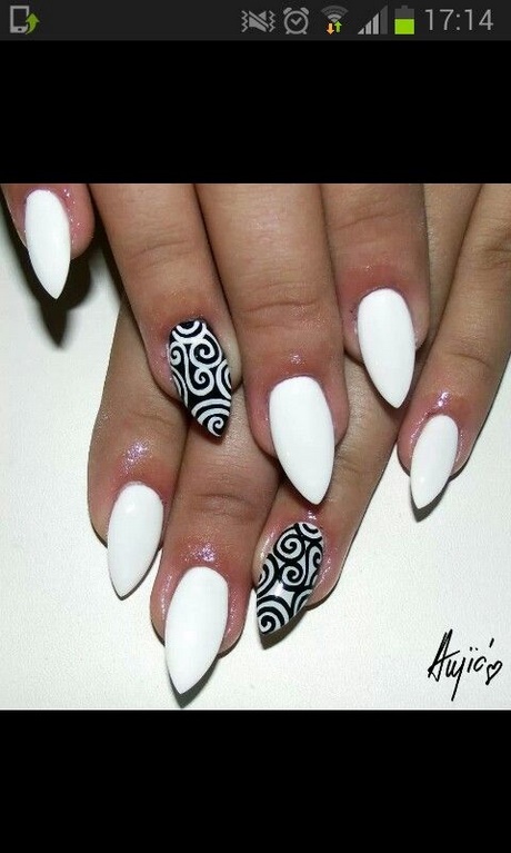 white-pointy-nail-designs-62_11 Modele albe de unghii ascuțite