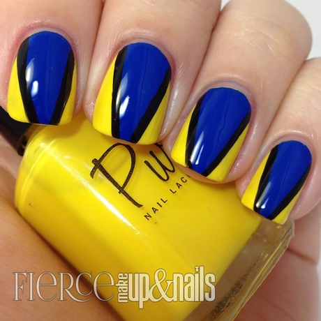 yellow-and-blue-nail-art-86_2 Galben și albastru nail art