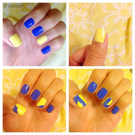 yellow-and-blue-nail-art-86_9 Galben și albastru nail art