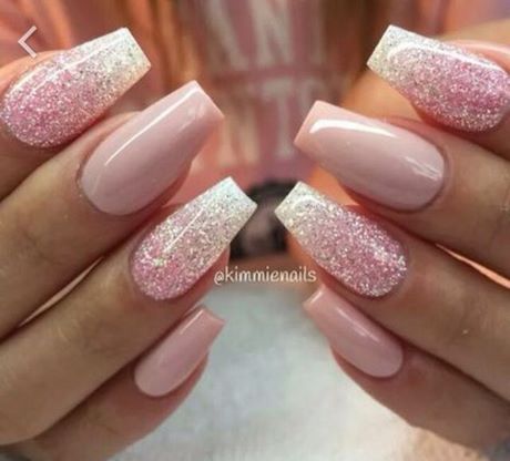 baby-pink-glitter-nails-85_17 Copii roz sclipici Unghii