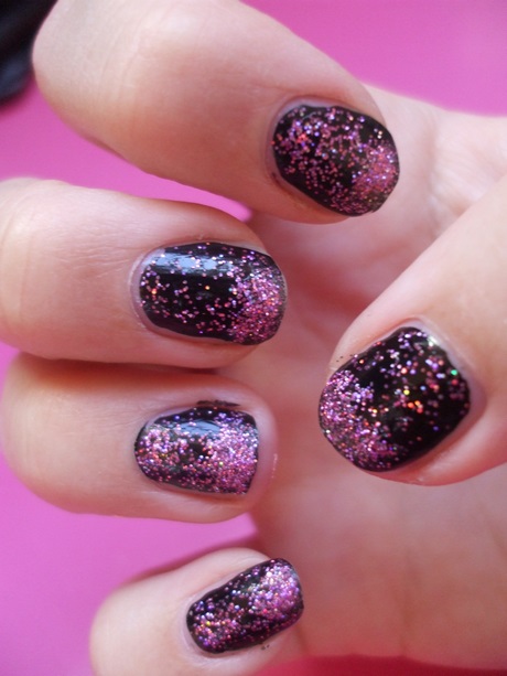 black-and-pink-glitter-nails-26_18 Negru și roz unghii sclipici
