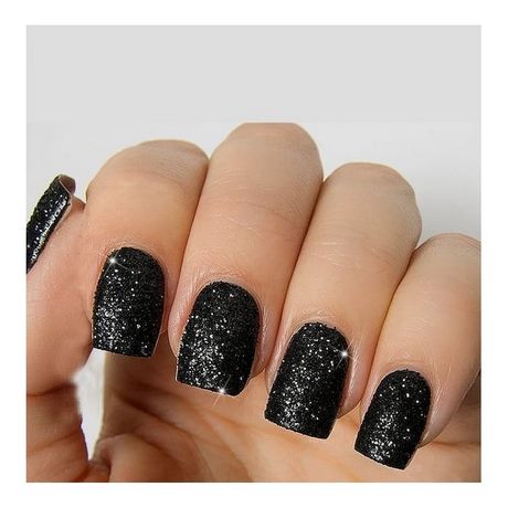 black-glitter-nails-80_10 Unghii cu sclipici negre