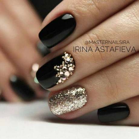 black-shimmer-nails-10_10 Negru shimmer cuie