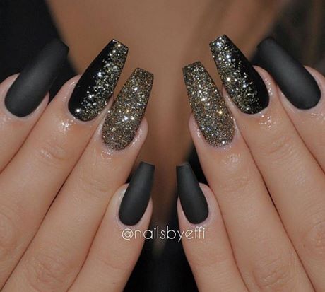 black-shimmer-nails-10_16 Negru shimmer cuie