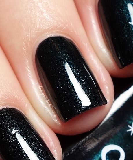 black-shimmer-nails-10_4 Negru shimmer cuie