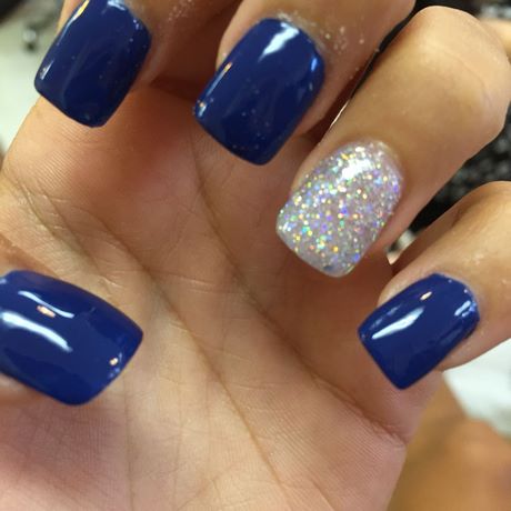 blue-and-glitter-nails-43_10 Unghii albastre și sclipici