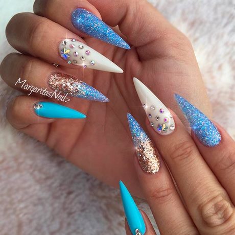 blue-glitter-nail-designs-71_17 Albastru sclipici modele de unghii