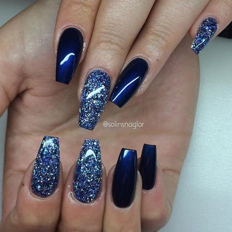 blue-nails-glitter-57_6 Albastru unghii sclipici