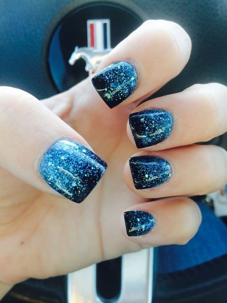blue-sparkly-nail-designs-60 Albastru sparkly unghii modele