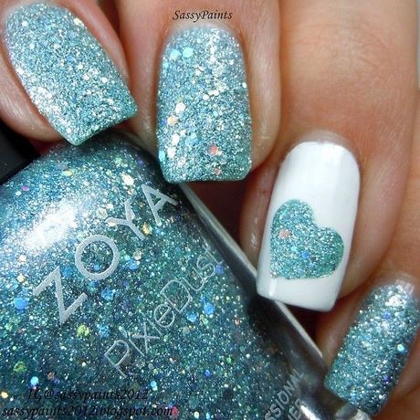 blue-sparkly-nail-designs-60_14 Albastru sparkly unghii modele