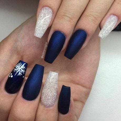 blue-winter-nails-30 Unghii albastre de iarnă