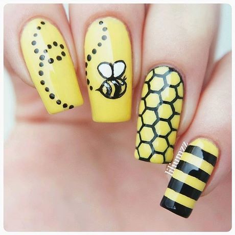 bumble-bee-nails-designs-20 Bumble Bee cuie modele
