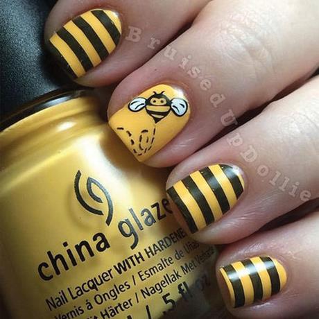 bumble-bee-nails-designs-20_12 Bumble Bee cuie modele