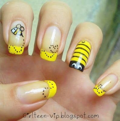 bumble-bee-nails-designs-20_7 Bumble Bee cuie modele