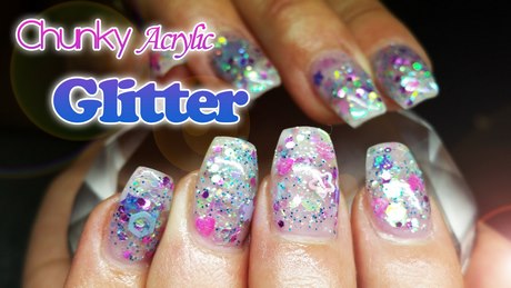 chunky-glitter-nails-01 Indesata sclipici Unghii