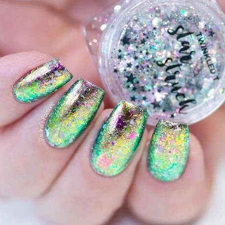 cute-sparkly-nails-38_15 Drăguț unghiile sclipitoare