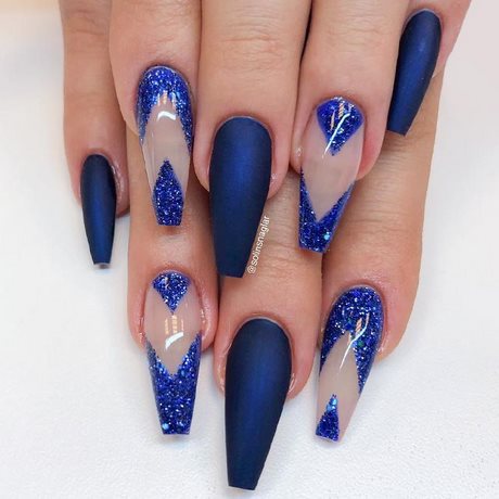 dark-blue-sparkly-nails-47_14 Albastru inchis unghii sclipitoare