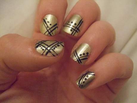 easy-and-beautiful-nail-art-design-38_18 Design ușor și frumos de unghii