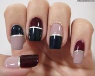 easy-two-color-nail-designs-28_11 Ușor două modele de unghii de culoare