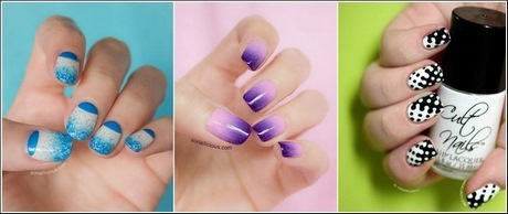 easy-two-color-nail-designs-28_12 Ușor două modele de unghii de culoare