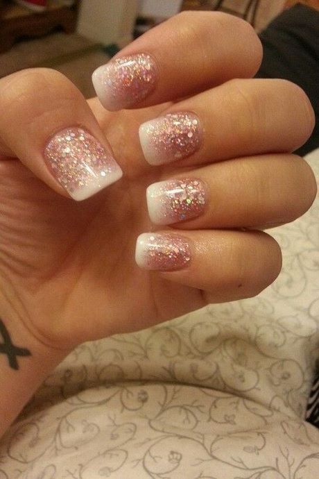 french-nail-art-glitter-65_3 Franceză Nail Art glitter