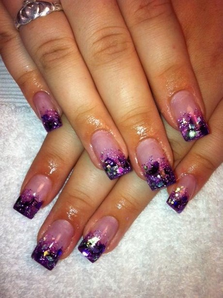 french-nails-glitter-19_13 Franceză unghii sclipici