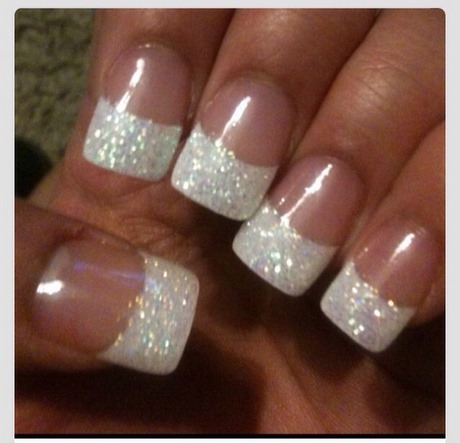 french-nails-glitter-19_15 Franceză unghii sclipici