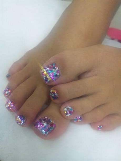 glitter-toe-nails-60_6 Glitter toe cuie
