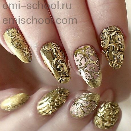 gold-3d-nail-art-62_10 Aur 3D nail art