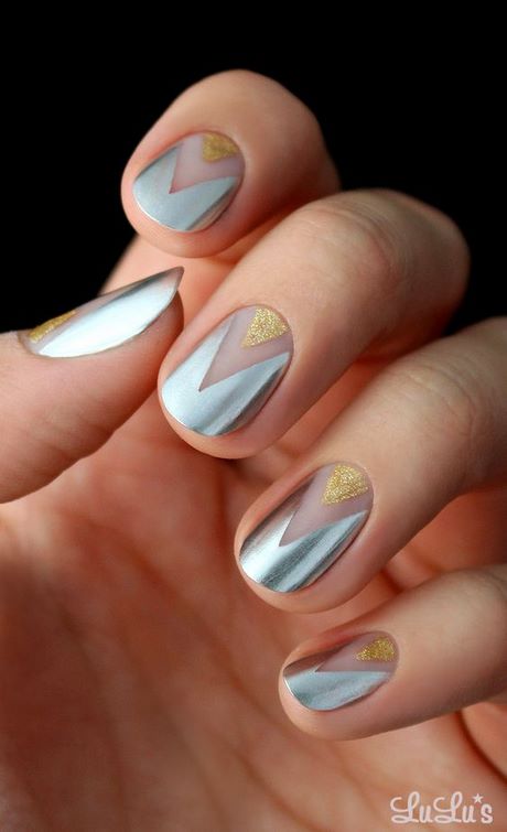 gold-and-silver-nail-art-53_11 Aur și argint nail art